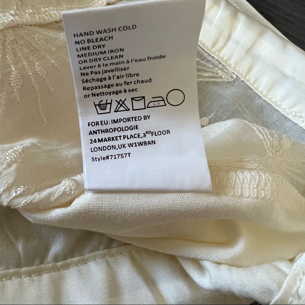 Anthropologie Tiny Cream lace Tank Top - Picture 7 of 7